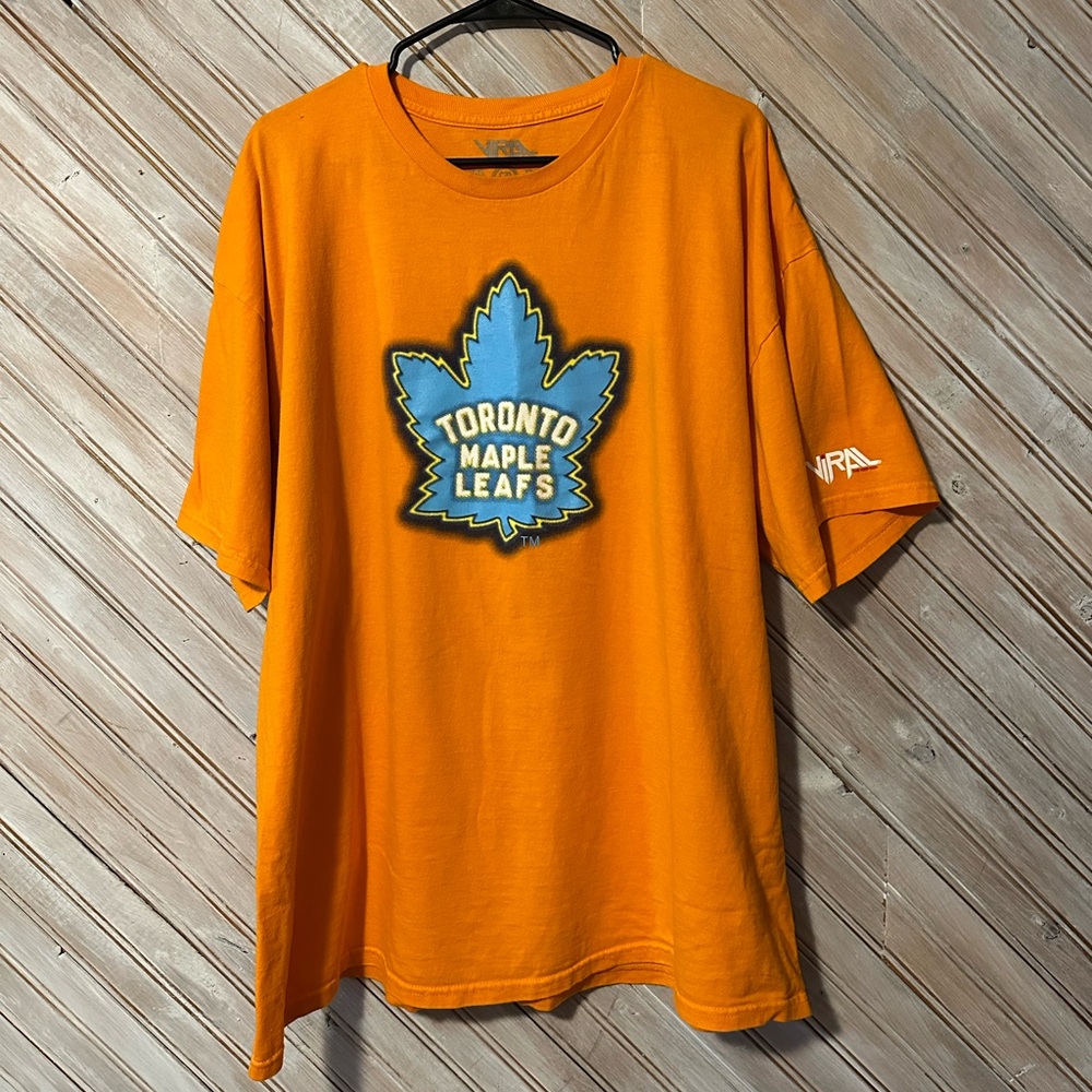 Orange & Blue Toronto Maple Leafs NHL Hockey Viral Neon Colourful